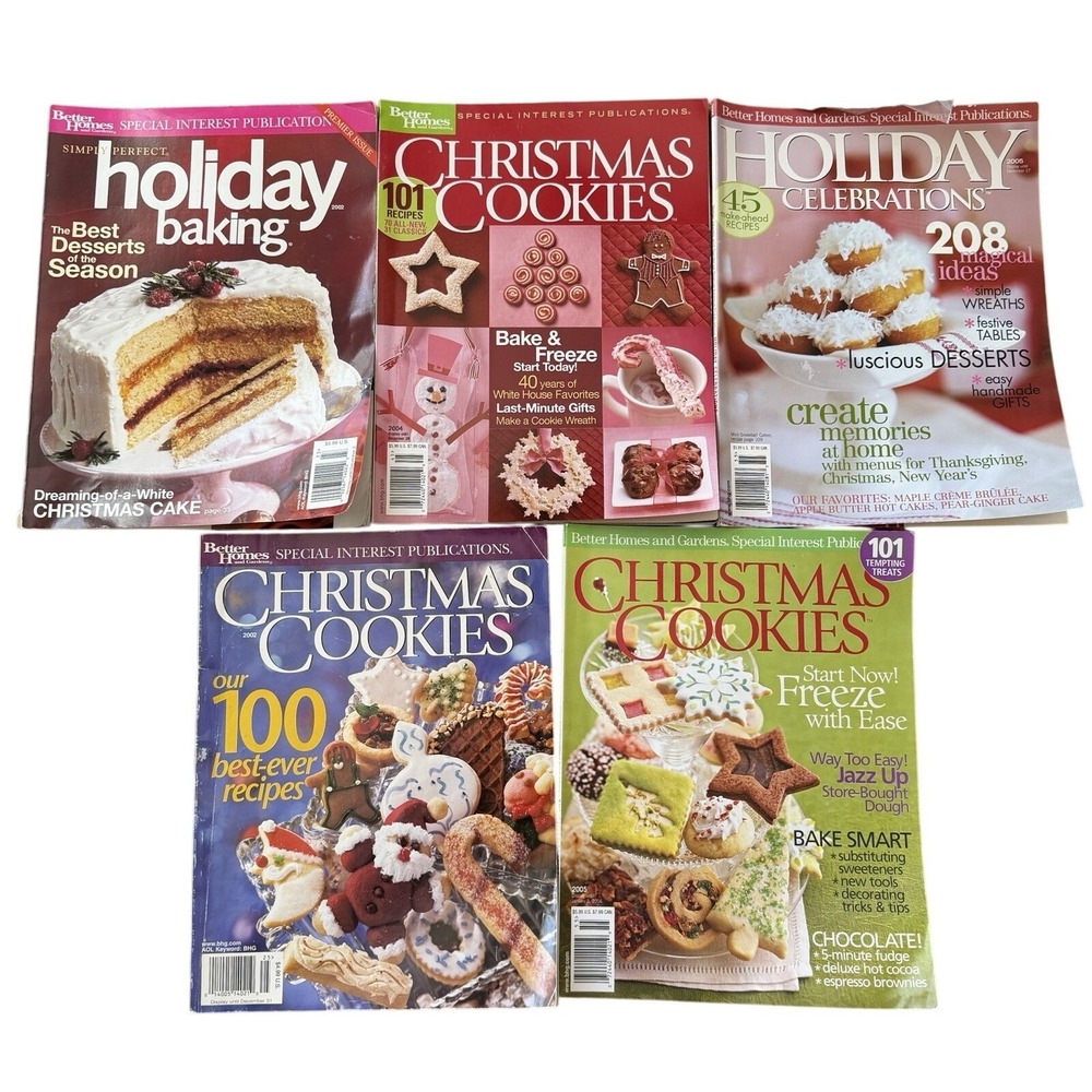 Better Homes and Gardens Magazines Lot of 5 Holiday Baking Cookies Recipes